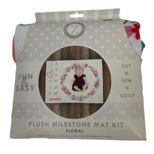 THE Land of Whimzie Plush Milestone Mat Cut Sew Quilt Kit Craft Floral 32" x 45"